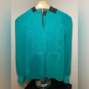NWOT J. Crew Teal Blouse size Small